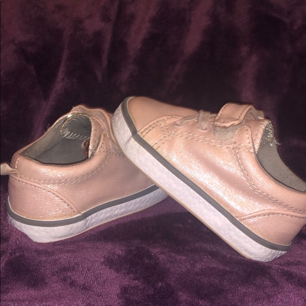 Light pink baby shoes